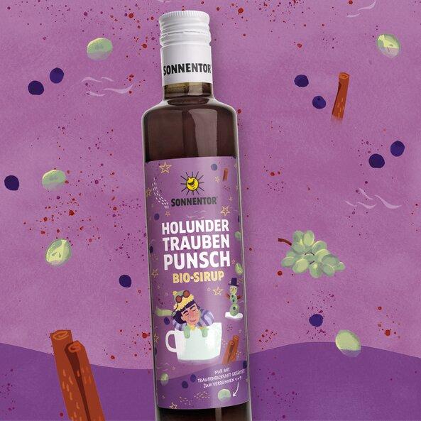 Holunder-Trauben Punsch Sirup bio 500 ml