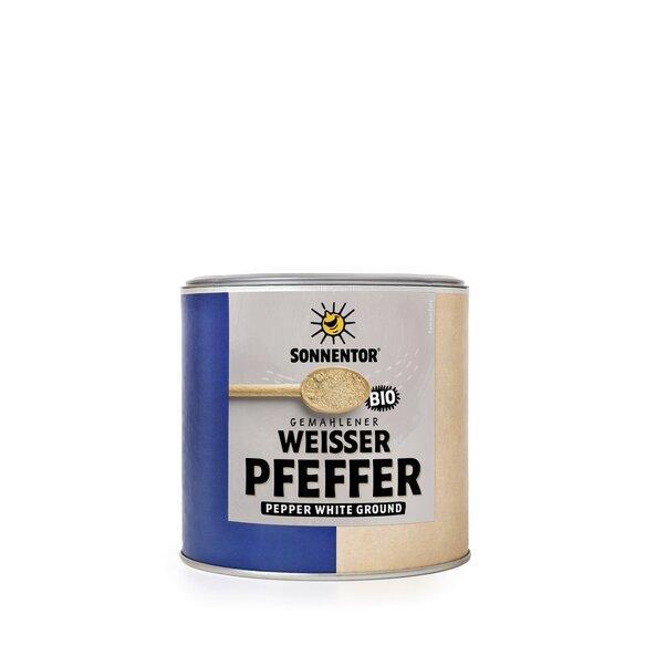 Pfeffer weiß gemahlen bio 260 g Gastrodose klein