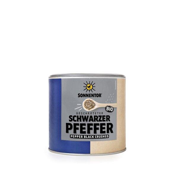 Pfeffer schwarz geschrotet bio 250 g Gastrodose klein