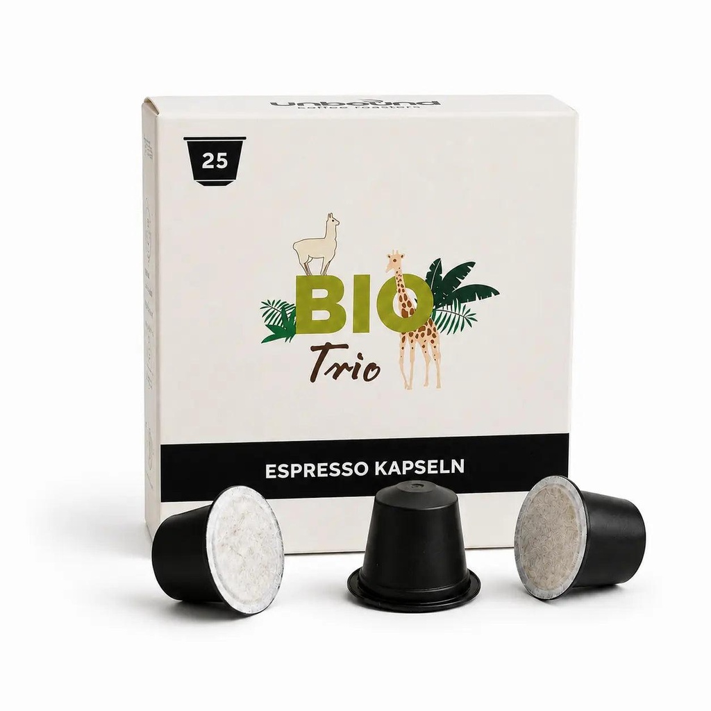 Kaffeekapseln Espresso - BIO Trio, 100% biologisch abbaubar