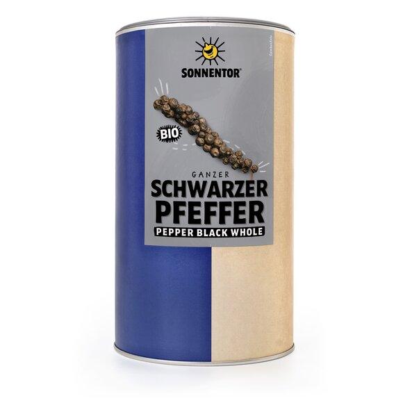 Pfeffer schwarz ganz bio 550 g Gastrodose groß