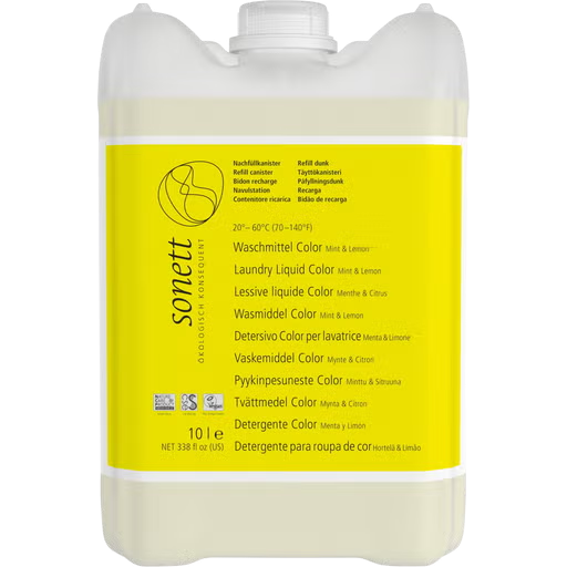 Sonett Flüssigwaschmittel Color Mint & Lemon, 10 l